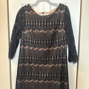 Jessica Howard Black Lace Cocktail Dress